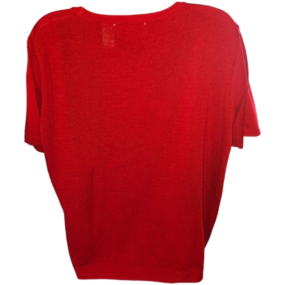 NWT Alfred Dunner Star Knit American Dream Short Sleeve Sweater - Picture 2 of 4